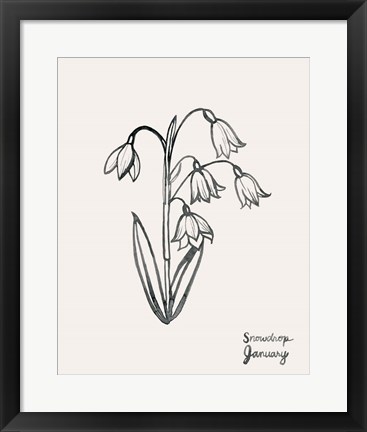 Framed Annual Flowers I Print