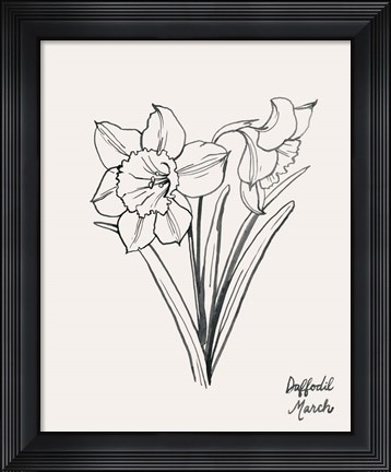 Framed Annual Flowers III Print