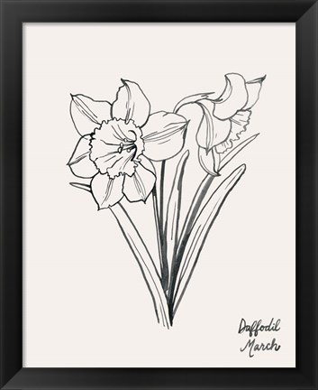 Framed Annual Flowers III Print