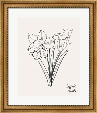 Framed Annual Flowers III Print