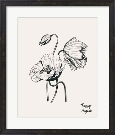 Framed Annual Flowers VIII Print