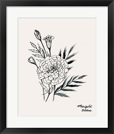 Framed Annual Flowers X Print