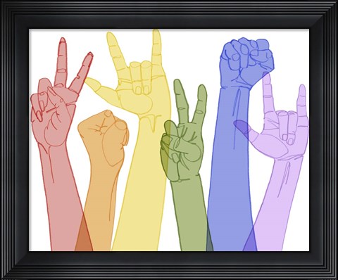 Framed Love Each Other III Print