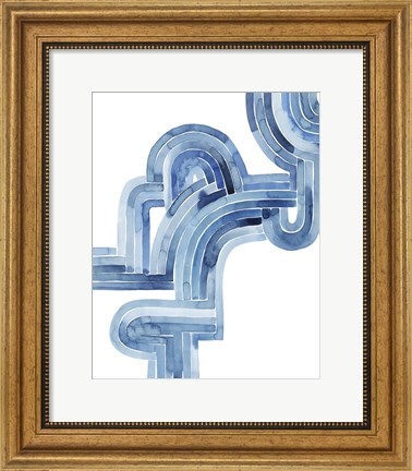 Framed Blue Braid II Print