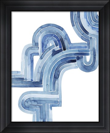 Framed Blue Braid II Print