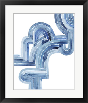 Framed Blue Braid II Print