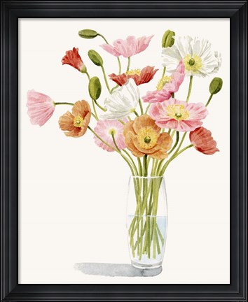 Framed Wiry Poppies II Print
