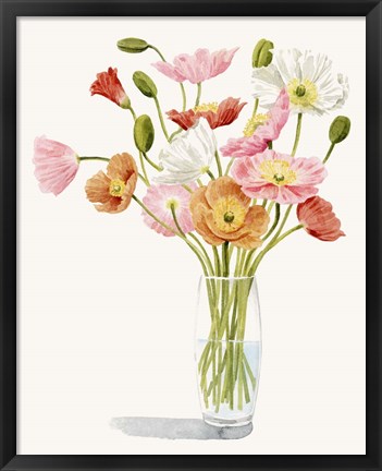 Framed Wiry Poppies II Print