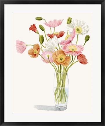 Framed Wiry Poppies II Print