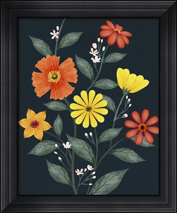 Framed Bright Vines II Print