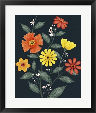 Framed Bright Vines II Print