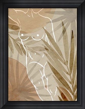 Framed Terracotta Shadows I Print