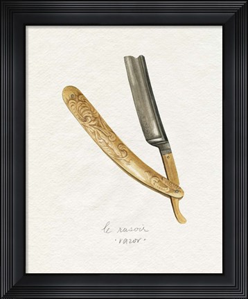 Framed Gilded Toiletries I Print