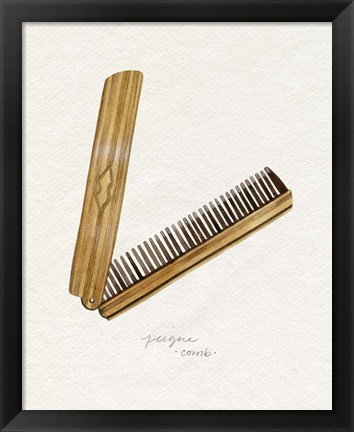 Framed Gilded Toiletries IV Print