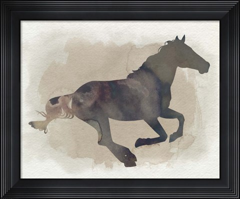 Framed Galloping I Print