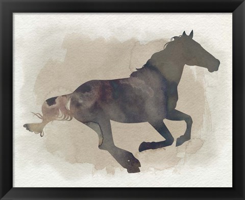 Framed Galloping I Print