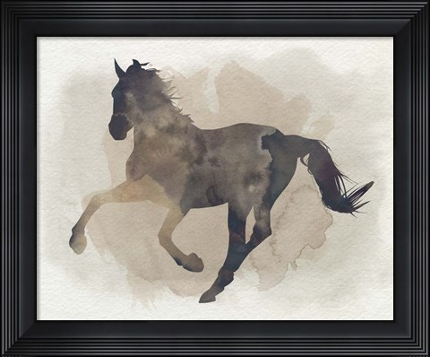 Framed Galloping II Print