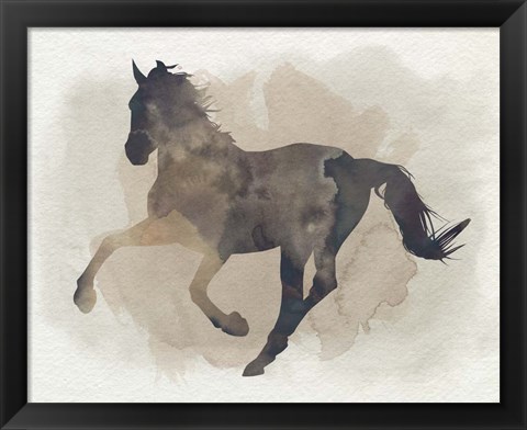 Framed Galloping II Print