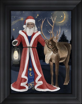 Framed Celestial Christmas I Print