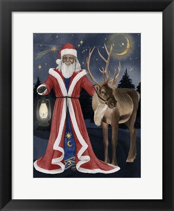 Framed Celestial Christmas I Print