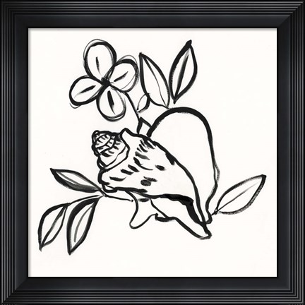 Framed Shell Scrawl II Print