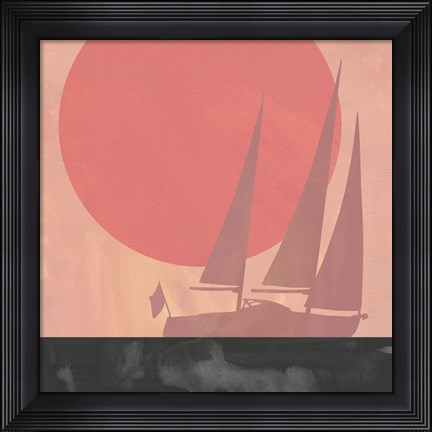 Framed Deep Sea Sunset I Print