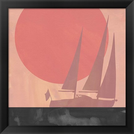 Framed Deep Sea Sunset I Print