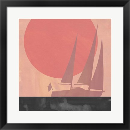 Framed Deep Sea Sunset I Print