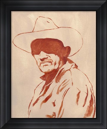 Framed Man of the West II Print