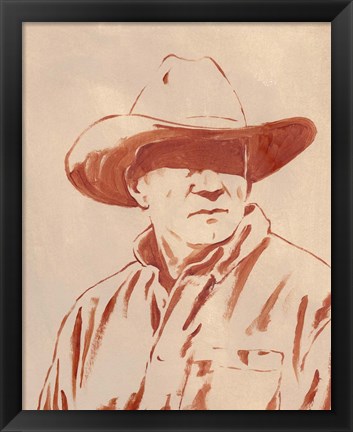 Framed Man of the West III Print