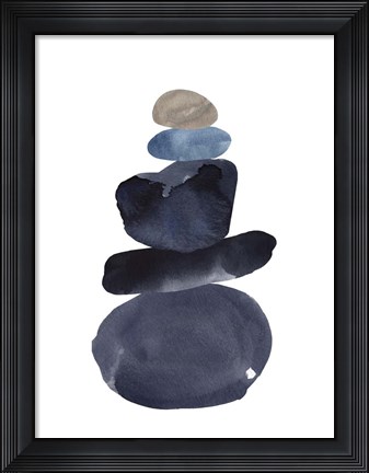Framed Camp Cairn I Print