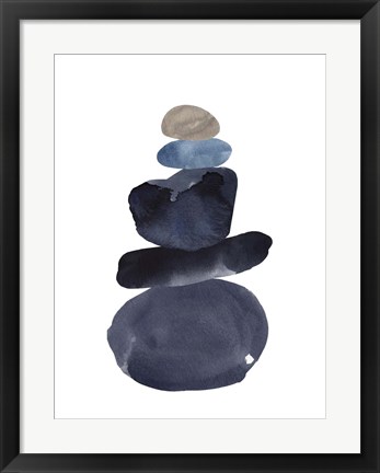 Framed Camp Cairn I Print