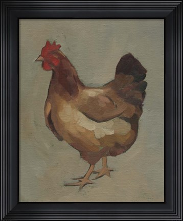 Framed Egg Hen II Print