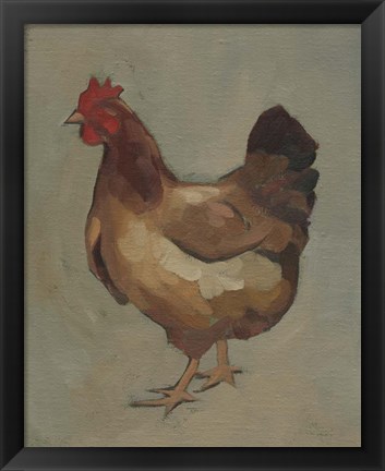 Framed Egg Hen II Print