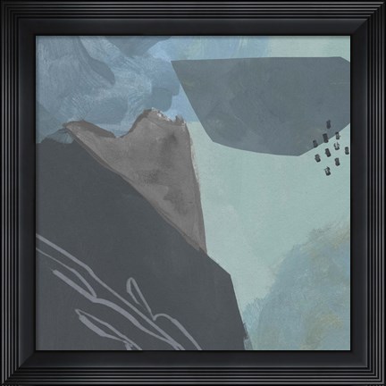Framed Steely Abstract I Print