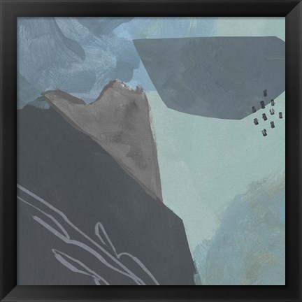 Framed Steely Abstract I Print