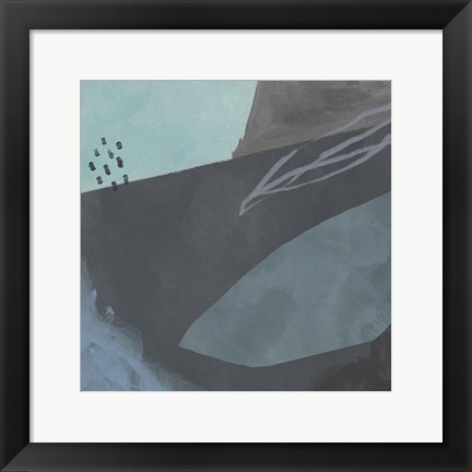 Framed Steely Abstract II Print