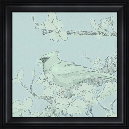 Framed Backyard Bird Sketch II Print