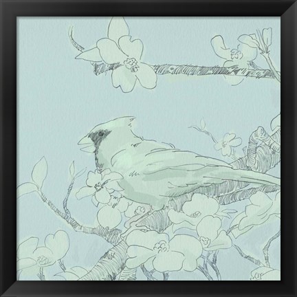 Framed Backyard Bird Sketch II Print