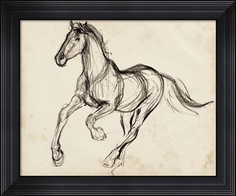 Framed Gestural Apaloosa I Print