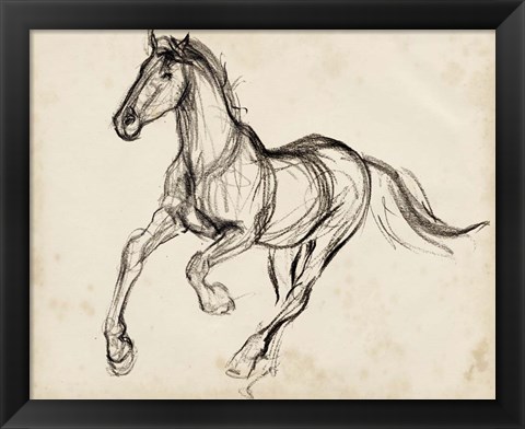 Framed Gestural Apaloosa I Print