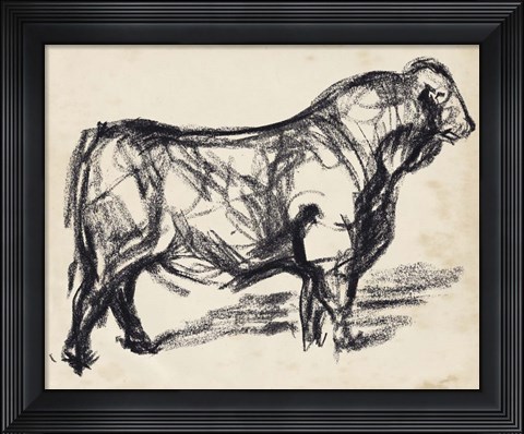 Framed Black Angus I Print