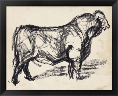 Framed Black Angus I Print