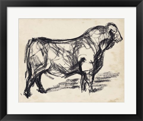 Framed Black Angus I Print