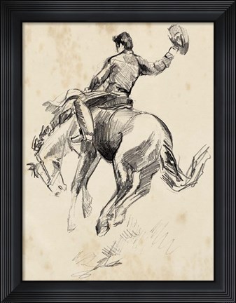 Framed King of the Rodeo II Print