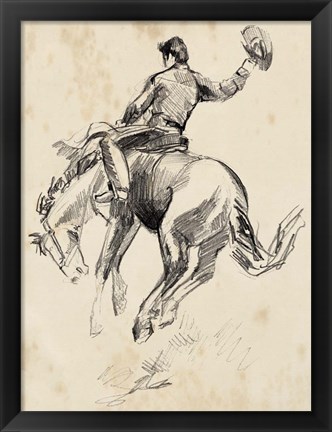 Framed King of the Rodeo II Print