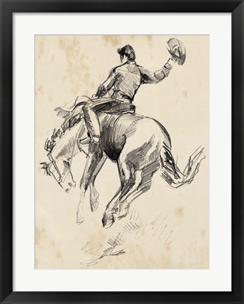 Framed King of the Rodeo II Print