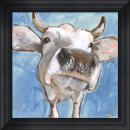 Framed Cattle Close-up I Print