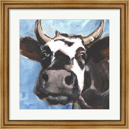 Framed Cattle Close-up II Print