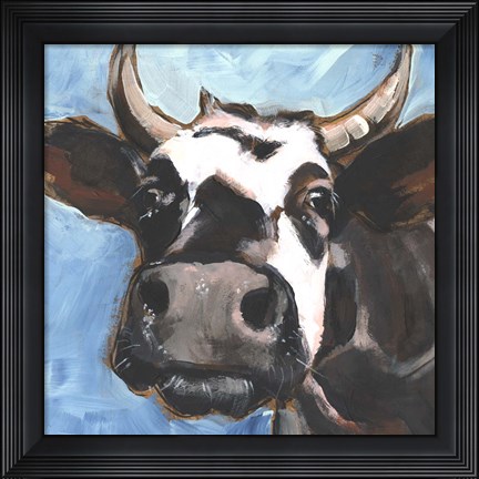Framed Cattle Close-up II Print